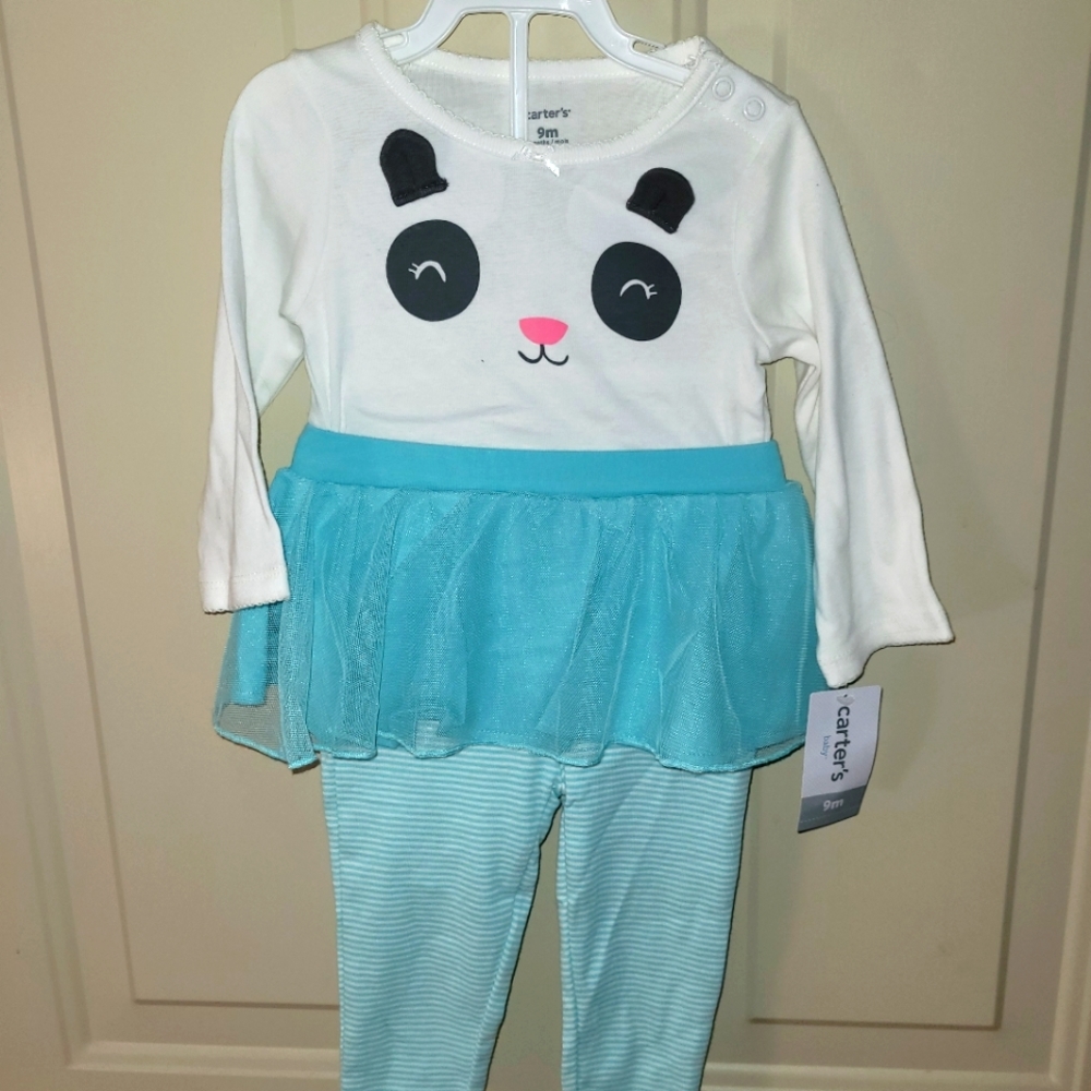 NWT Carter's Panda Outfit Size 9m